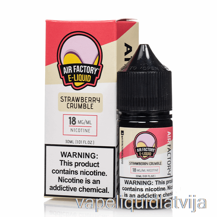 Strawberry Crumble - Gaisa Rūpnīcas Sāls - 30ml 18mg Vape šķidrums